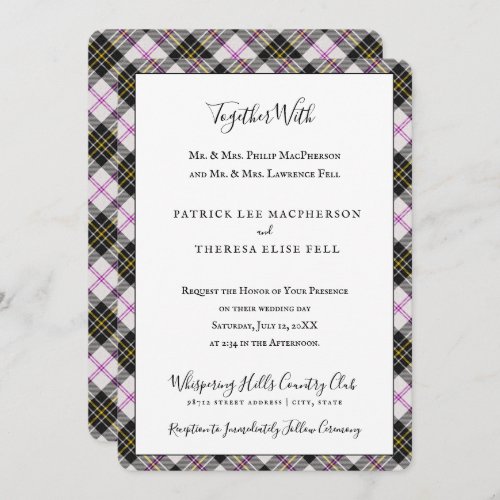 MacPherson Clan Tartan Scottish Plaid Invitation