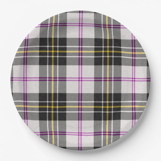 MacPherson Dress Clan Tartan Scottish Plaid Patter Paper Plates (Front)