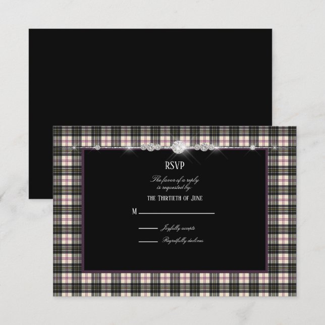 MacPherson Dress Modern RSVP Card (Front/Back)