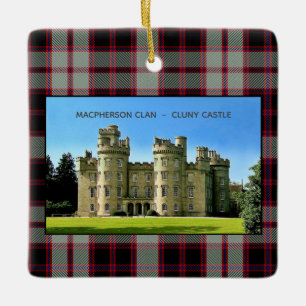 Macpherson Scottish Clan Cluny Castle Xmas Ceramic Ornament