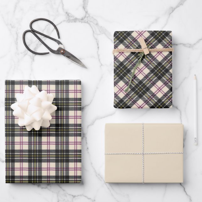 MacPherson Scottish Clan Tartan Wrapping Paper Sheets (Front)