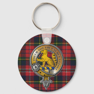 MacPherson Tartan & Badge Keychain