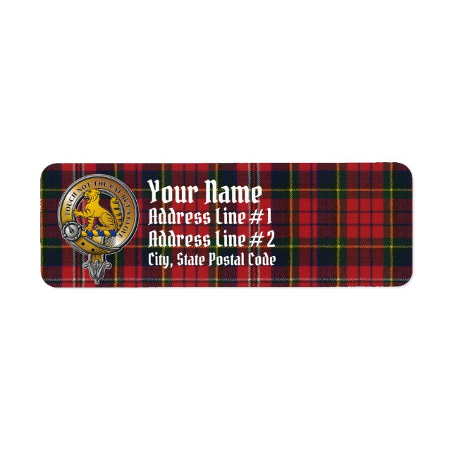 MacPherson Tartan & Badge Label (Front)