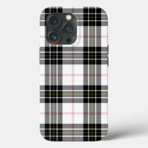 MacPherson tartan black white plaid iPhone 13 Pro Case