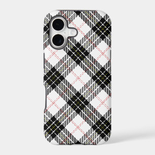 MacPherson tartan black white plaid iPhone 17 Case