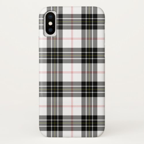 MacPherson tartan black white plaid iPhone X Case
