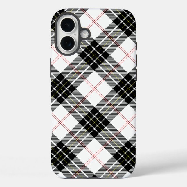 MacPherson tartan black white plaid Case-Mate iPhone Case (Back)