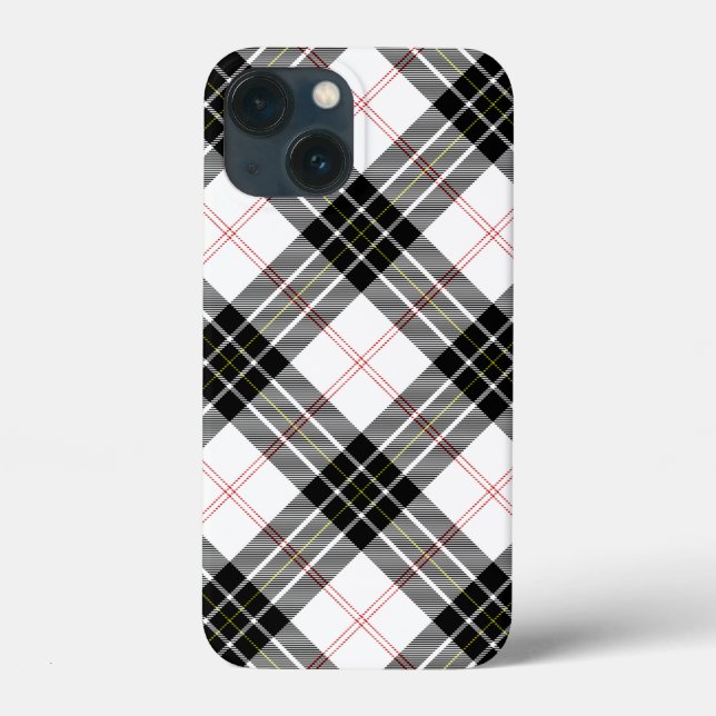 MacPherson tartan black white plaid Case-Mate iPhone Case (Back)