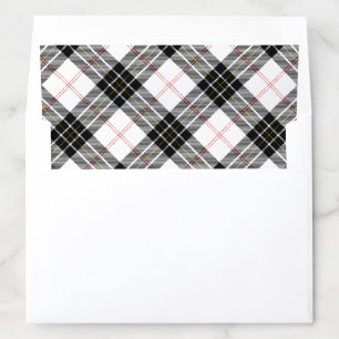 MacPherson tartan black white plaid Envelope Liner