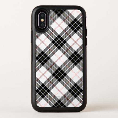 MacPherson tartan black white plaid OtterBox Symmetry iPhone X Case