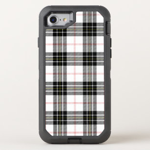 MacPherson tartan black white plaid OtterBox Defender iPhone SE/8/7 Case