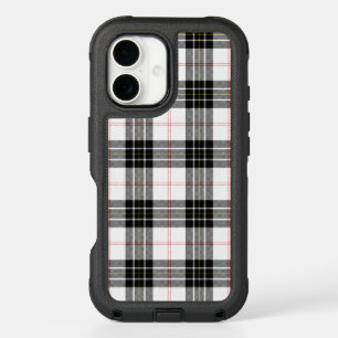 MacPherson tartan black white plaid iPhone 16 Case