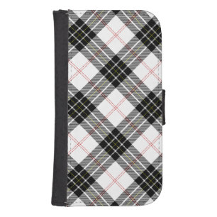MacPherson tartan black white plaid Phone Wallet