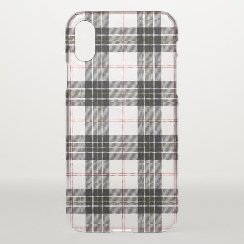 MacPherson tartan black white plaid iPhone X Case