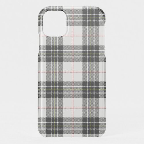 MacPherson tartan black white plaid iPhone 11 Case