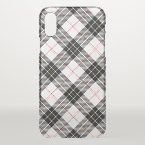 MacPherson tartan black white plaid iPhone X Case