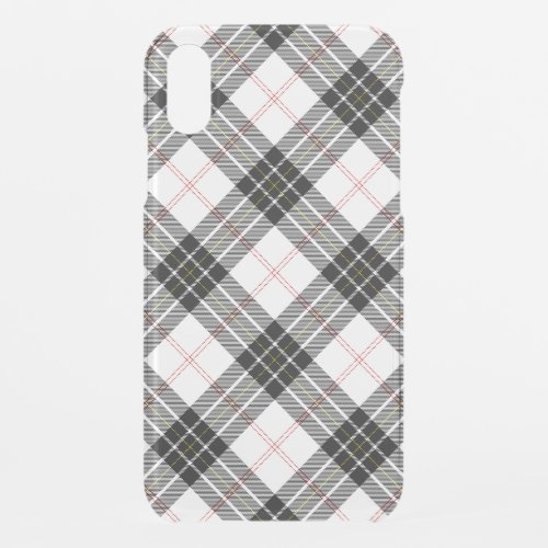 MacPherson tartan black white plaid iPhone XR Case