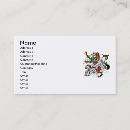 Customizable MacPherson Tartan Lion Business Cards