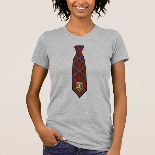 Macpherson Tartan Necktie T-Shirt w/Badge Women's (Front)