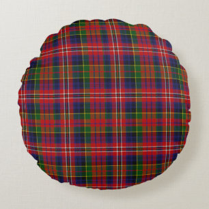 MacPherson Tartan Plaid Round Pillow