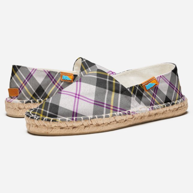 MacPherson Tartan Plaid Scottish Pattern Espadrilles (Angled)