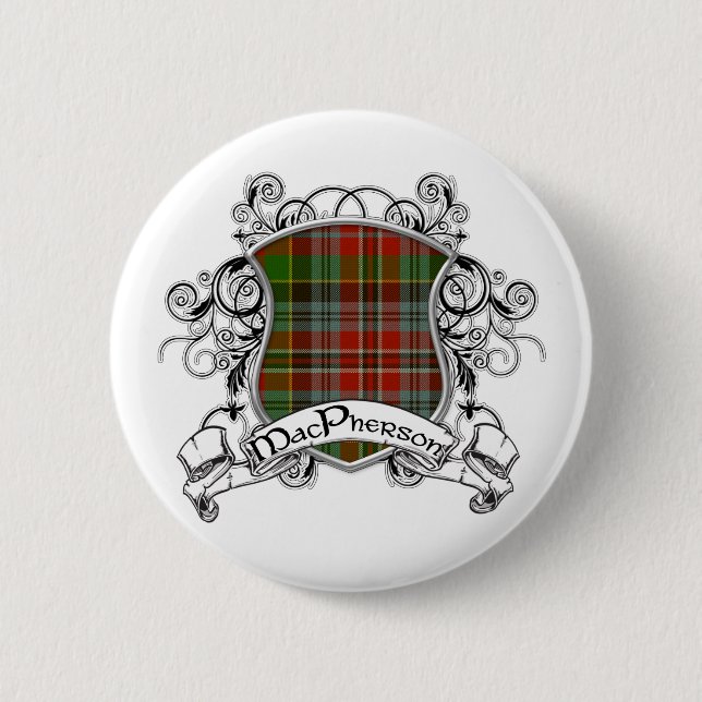 MacPherson Tartan Shield Button (Front)