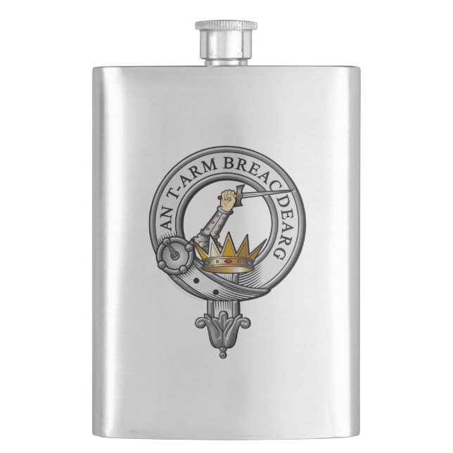 MacQuarrie Crest Badge Flask (Front)
