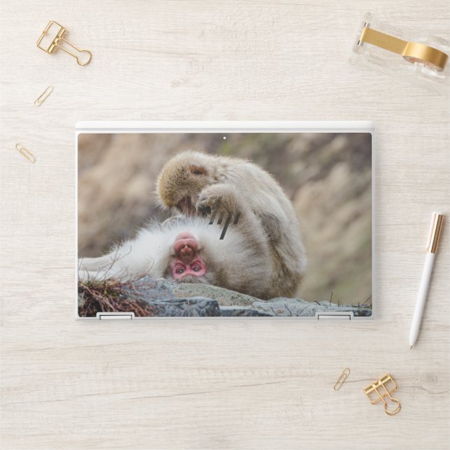 Macque Monkey, Enjoying the Good Life HP Laptop Skin (Desk)