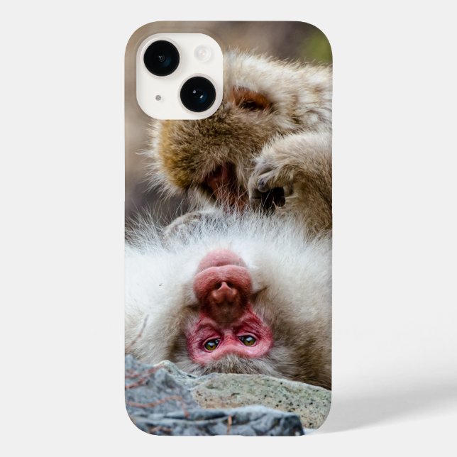 Macque Monkey, Japanese Monkey Photography Case-Mate iPhone Case (Back)