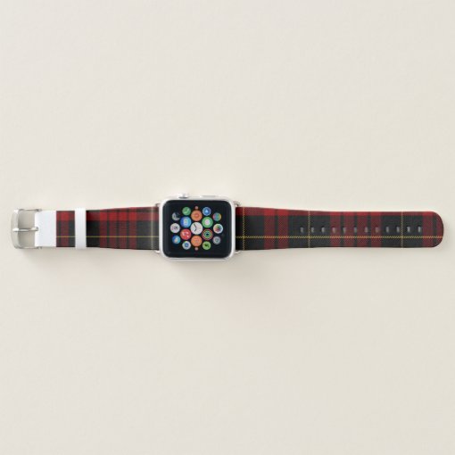 MacQueen Clan Plaid Apple Watch Band Zazzle