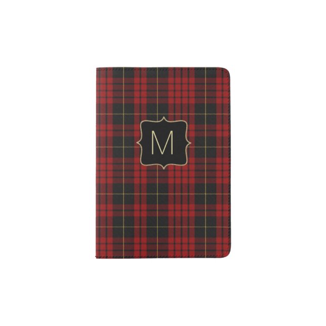 MacQueen Clan Plaid Personalized Passport Holder (Front)