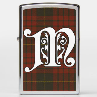 MacQueen Clan Tartan Monogram Zippo Lighter