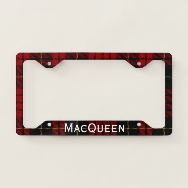 MacQueen Plaid License Plate Frame (Front)