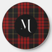 MacQueen Plaid Monogrammed Wireless Charger (Front)