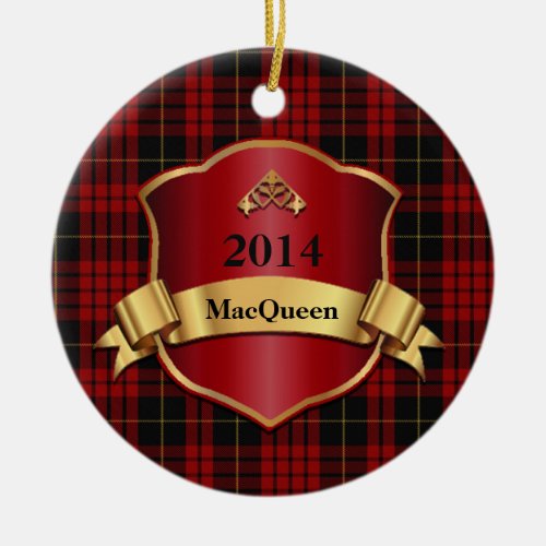 MacQueen Tartan Plaid Custom ornament