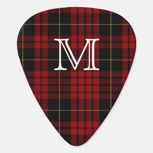 MacQueen Tartan Plaid Monogram Guitar Pick (Back)
