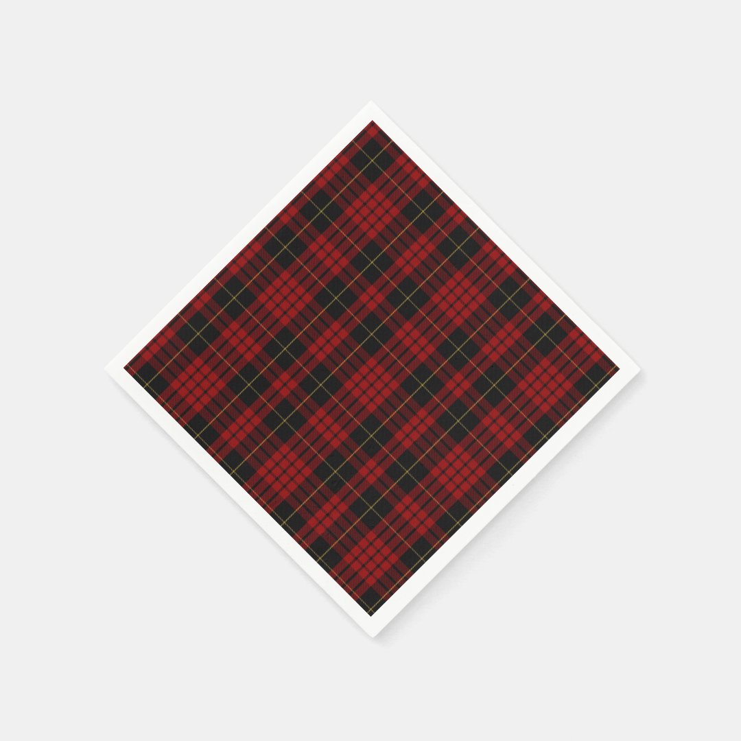 MacQueen Tartan Plaid Paper Napkins | Zazzle