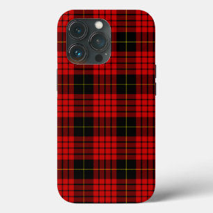 MacQueen Tartan Red and Black Plaid iPhone 13 Pro Case