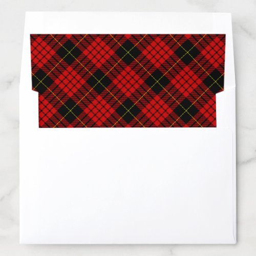 MacQueen Tartan Red and Black Plaid Envelope Liner