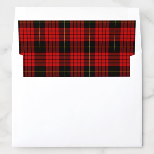 MacQueen Tartan Red and Black Plaid Envelope Liner