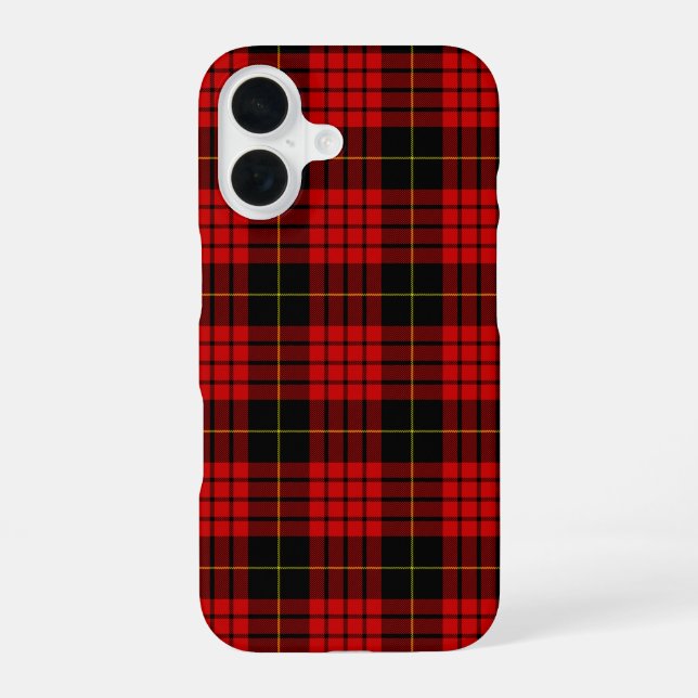 MacQueen Tartan Red and Black Plaid iPhone Case (Back)