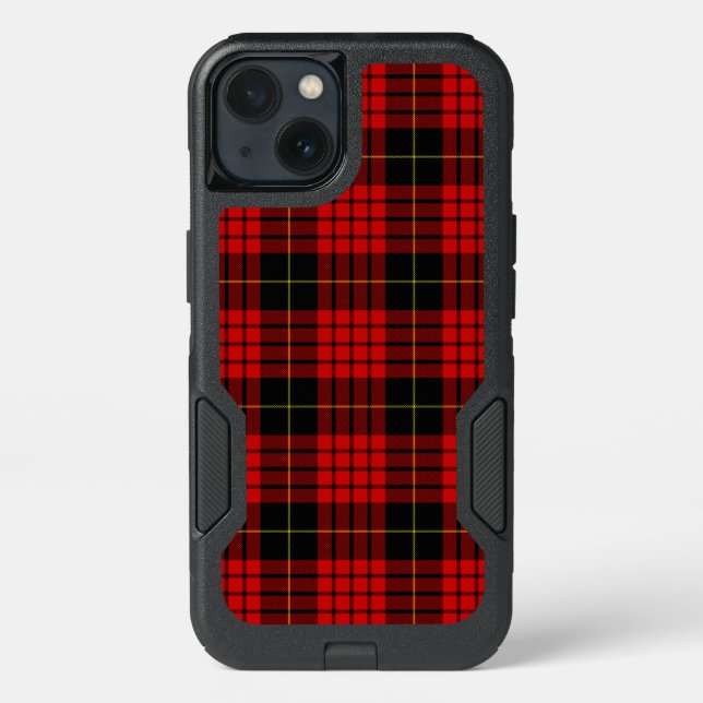 MacQueen Tartan Red and Black Plaid Otterbox iPhone Case (Back)