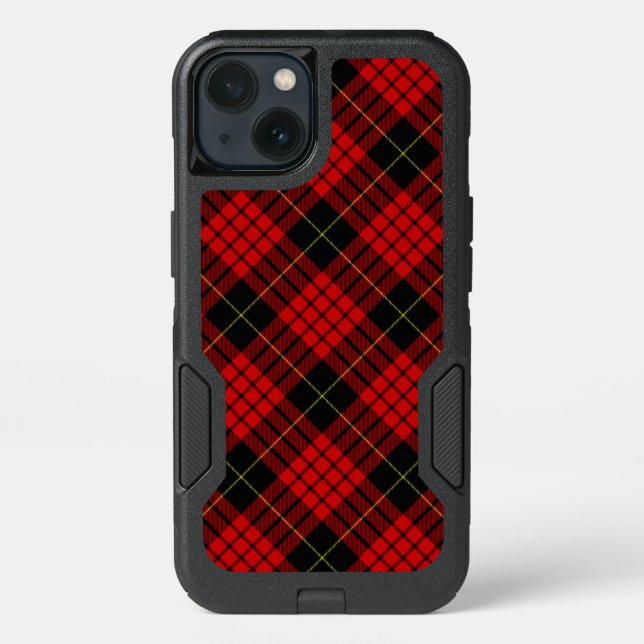 MacQueen Tartan Red and Black Plaid Otterbox iPhone Case (Back)