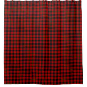 MacQueen Tartan Red and Black Plaid Shower Curtain