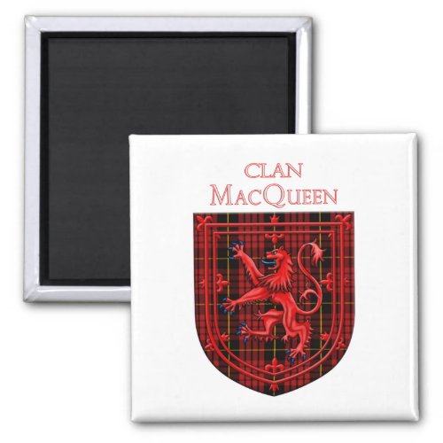 MacQueen Tartan Scottish Plaid Lion Rampant Magnet