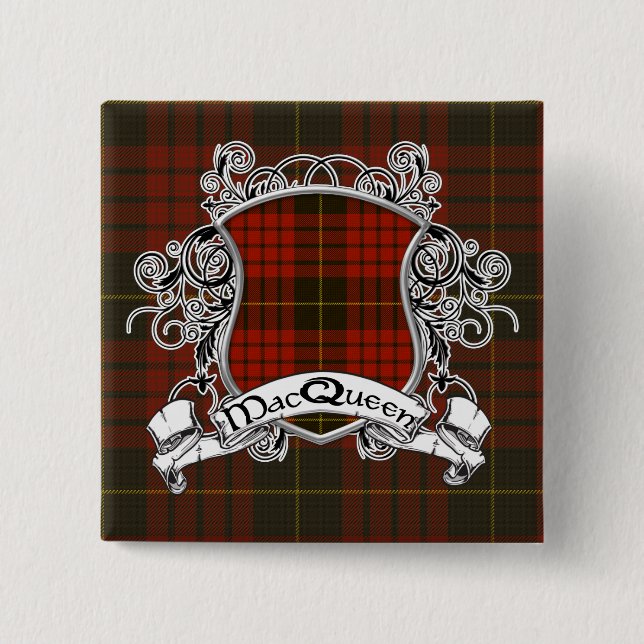 MacQueen Tartan Shield Button (Front)