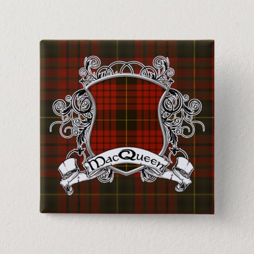 MacQueen Tartan Shield Button