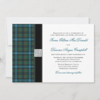 MacRae Ancient Hunting Tartan Wedding Invitation