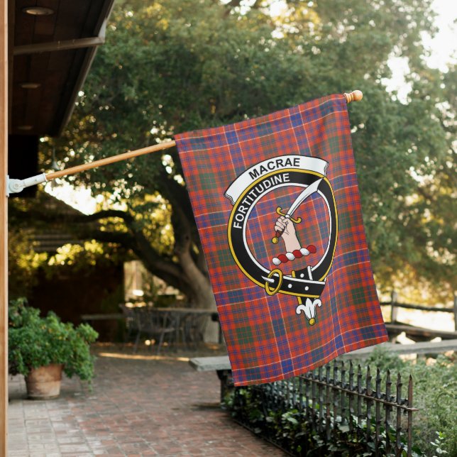 MacRae Ancient Tartan Flag Clan Badge (In SItu)
