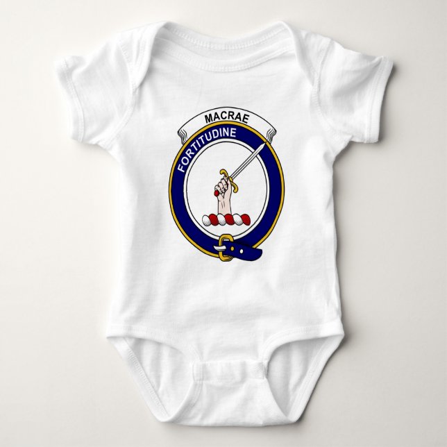 MacRae Clan Badge Baby Bodysuit (Front)